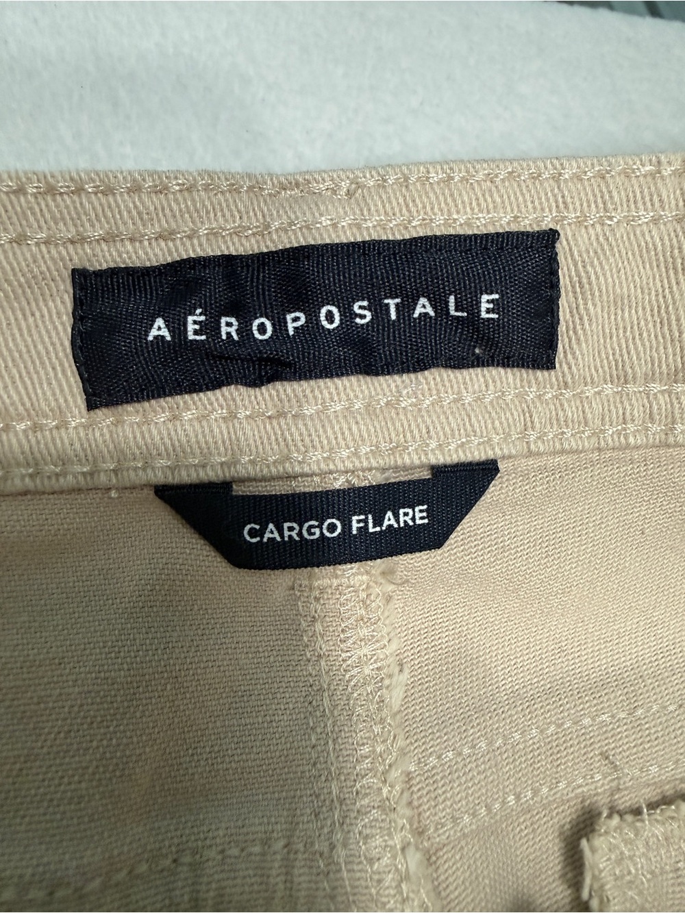 NWT Aeropostale Beige Cargo Flare Stretchy Pants Size 10R #2584 - Picture 4 of 8